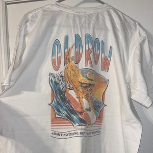 Size L Old Row white Comfort Colors pocket tee